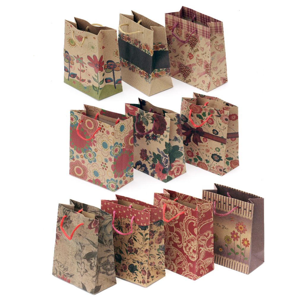 Craft Paper Gift Bags 11x14 cm colored assortments