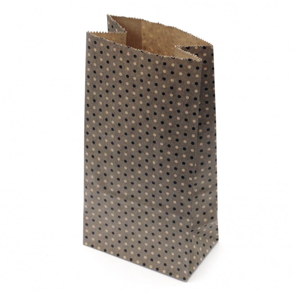 Paper gift bag with bottom 9x5.5x18 cm dots -12 pieces