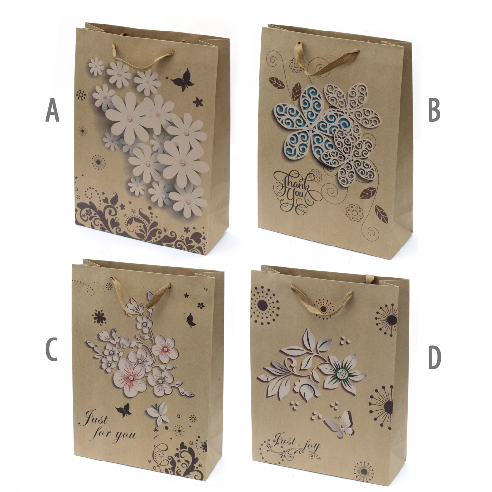 Paper Gift Bags 32x44x12 cm Mixed Decorations and Colors