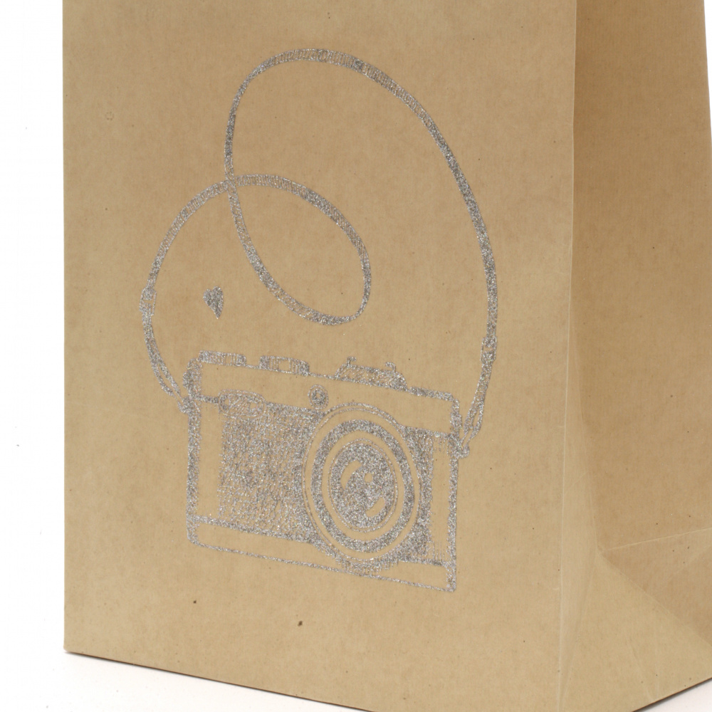 Τσάντα δώρου από χαρτί kraft 25x20x10 cm με εκτύπωση 