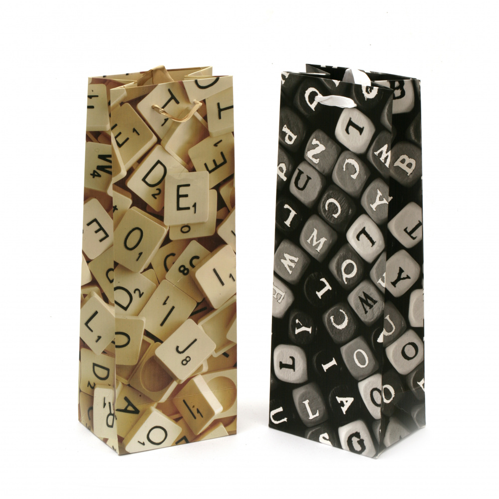 ASSORTED Cardboard Gift Bags / Letters,12.5x34.5x10 cm