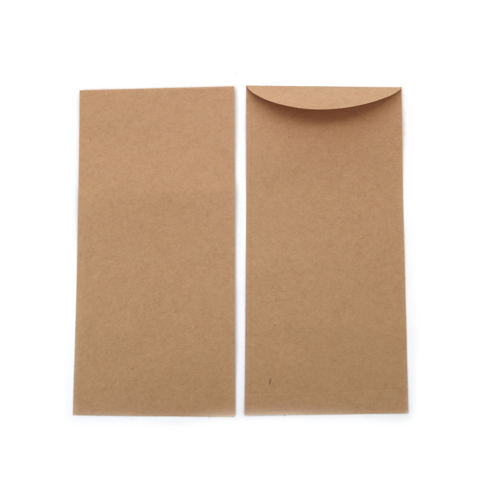 Kraft Paper Envelope 9x19 cm with Flap: 2.5 cm - 20 pieces
