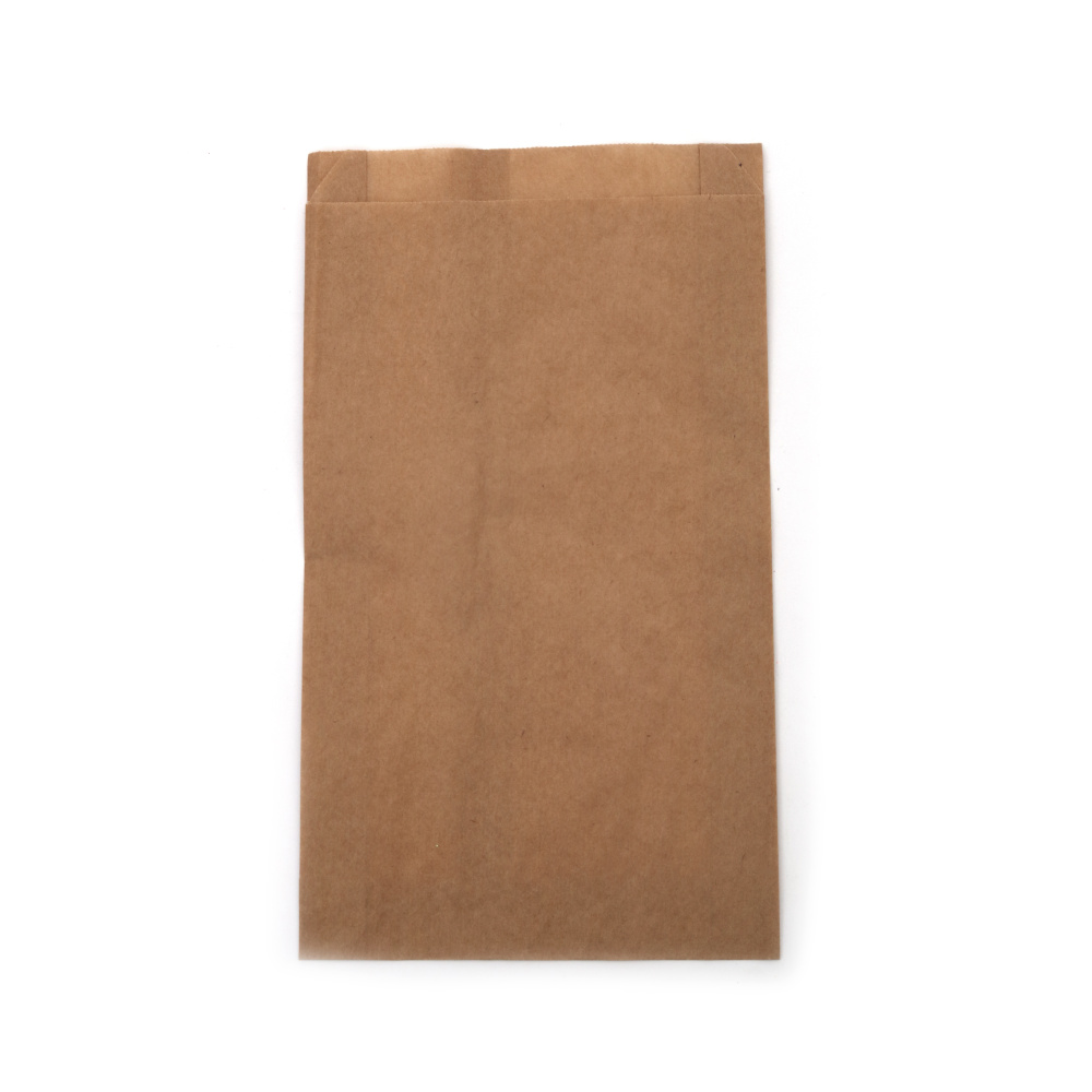 Kraft Paper Bag, 15x24x4 cm, with 2 cm Flap - 100 pcs