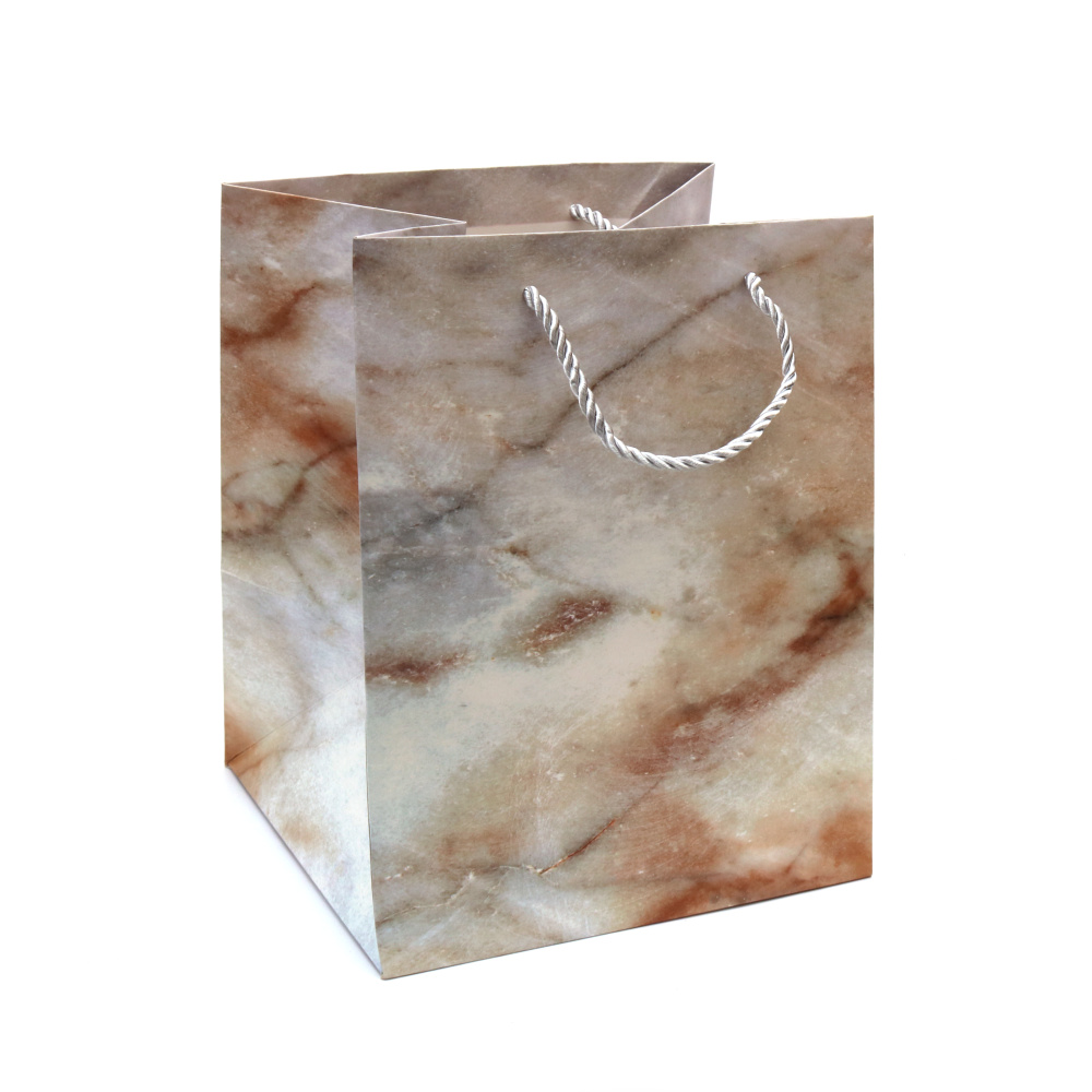 Cardboard Gift Bag, Imitation Marble / 20x20x25 cm 