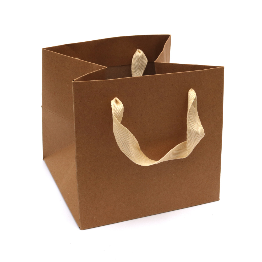 Eco-friendly Kraft Cardboard Gift Bag / 16x16x15.5 cm