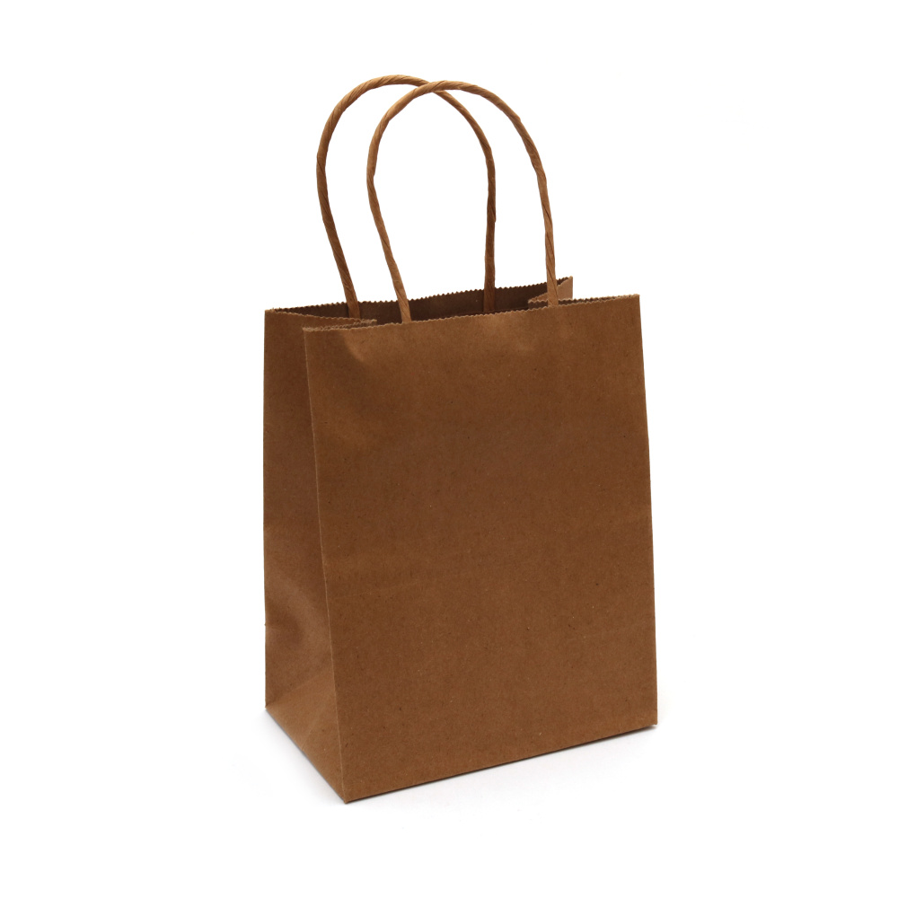 Kraft Paper Gift Bag with Handles / 13x8x17 cm