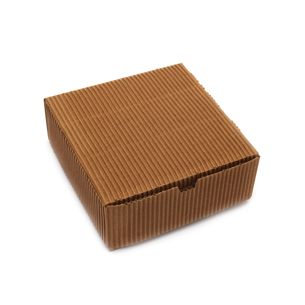 Corrugated Cardboard Folding Kraft Box, Natural color, Size: 29.5x15x5.3 cm
