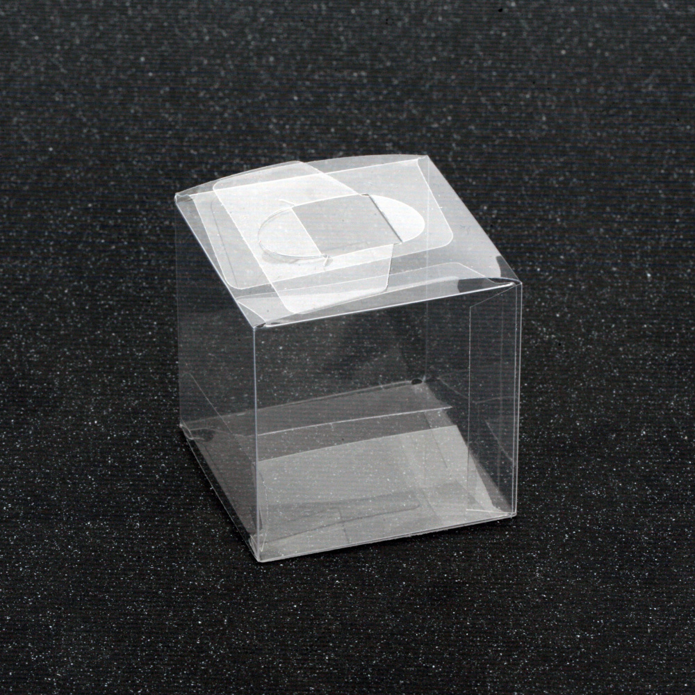 Foldable PVC Box 3.6x3.6x3.6 Cm Soft Transparent