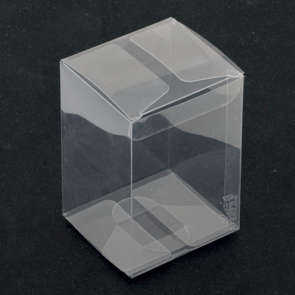 Foldable PVC Box 4x4x8 Cm Soft Transparent