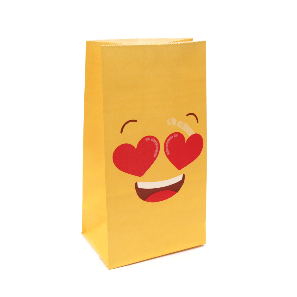 Paper gift bag with bottom 12x7x21 cm emoticons