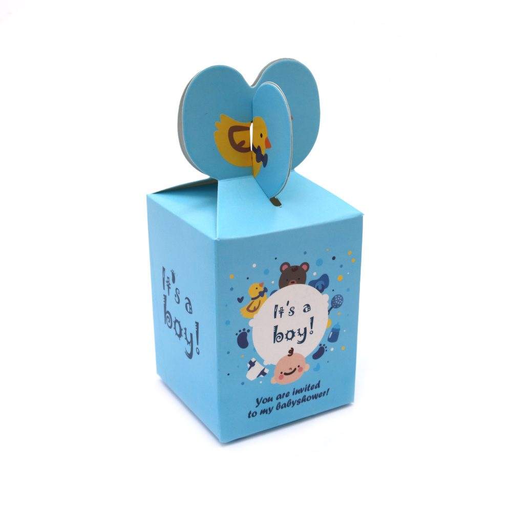 Cardboard Folding Box for baby boy 5.7x5.7x13 cm