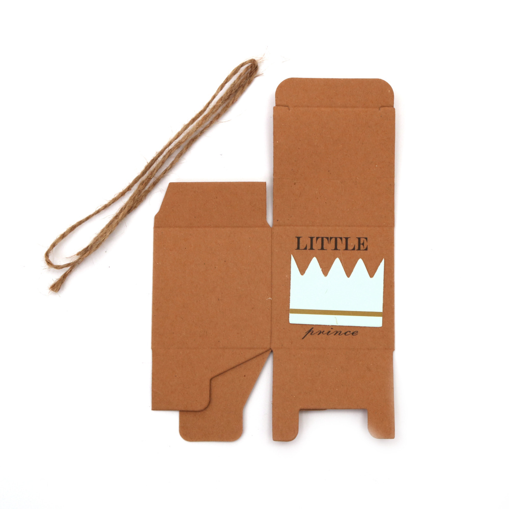Folding Kraft Cardboard Gift Box with twine  5.3x5.3x5.3cm Little Prince