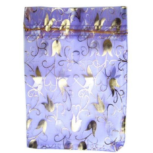 Jewelry bag 130x180 mm purple with gold