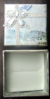 Cutie pentru bijuterii argintiu 40x40 mm