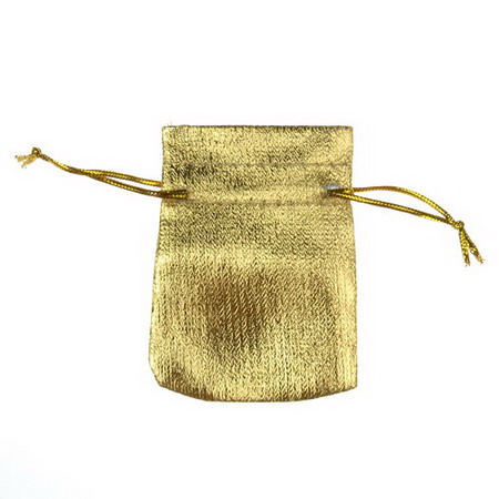 Jewelry bag 50x75 mm mini gold