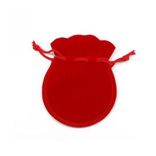 Velvet Jewelry Gift Bag 95x75 cm  red