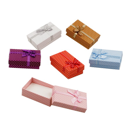 Cute Cardboard Jewelry Gift Box, 50x80 mm, ASSORTED Colors