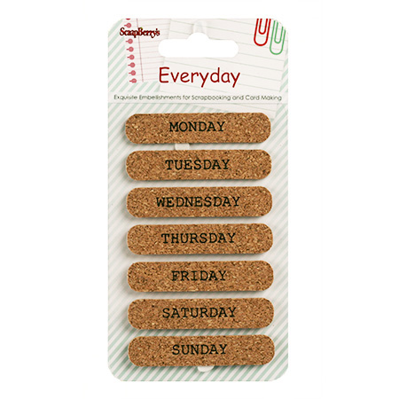 Decorative Stickers, Cork Material, Every Day, 7 pieces