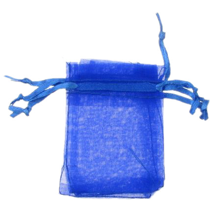 Organza Gift Bags, Wedding Favour Bags 70x50 mm blue