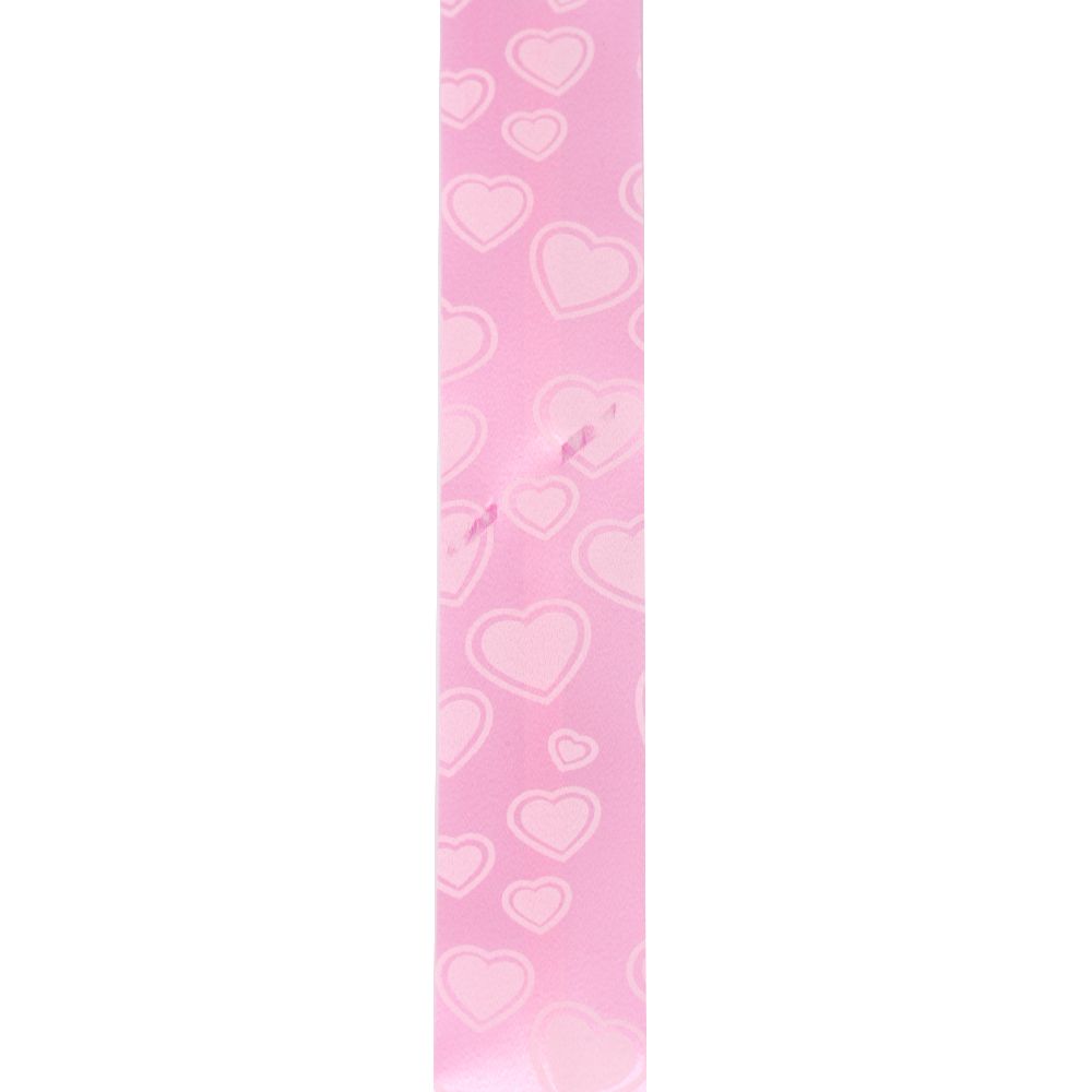Панделка хартия сърца 110x80 мм цвят розов -10 броя