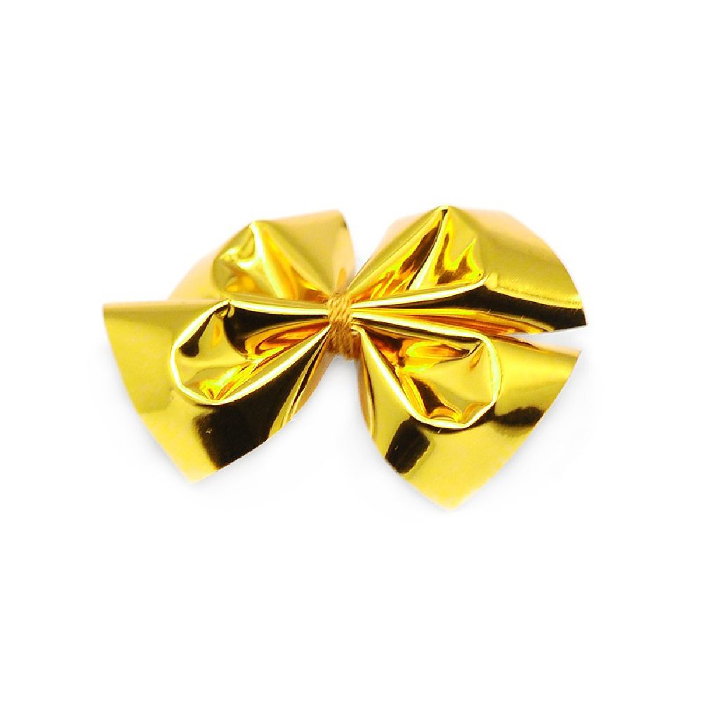 Paper ribbon 20x25 mm gold color