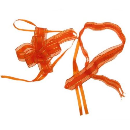 Organza and Satin Ribbon, DIY Decoration Craft 95x22x1mm orange