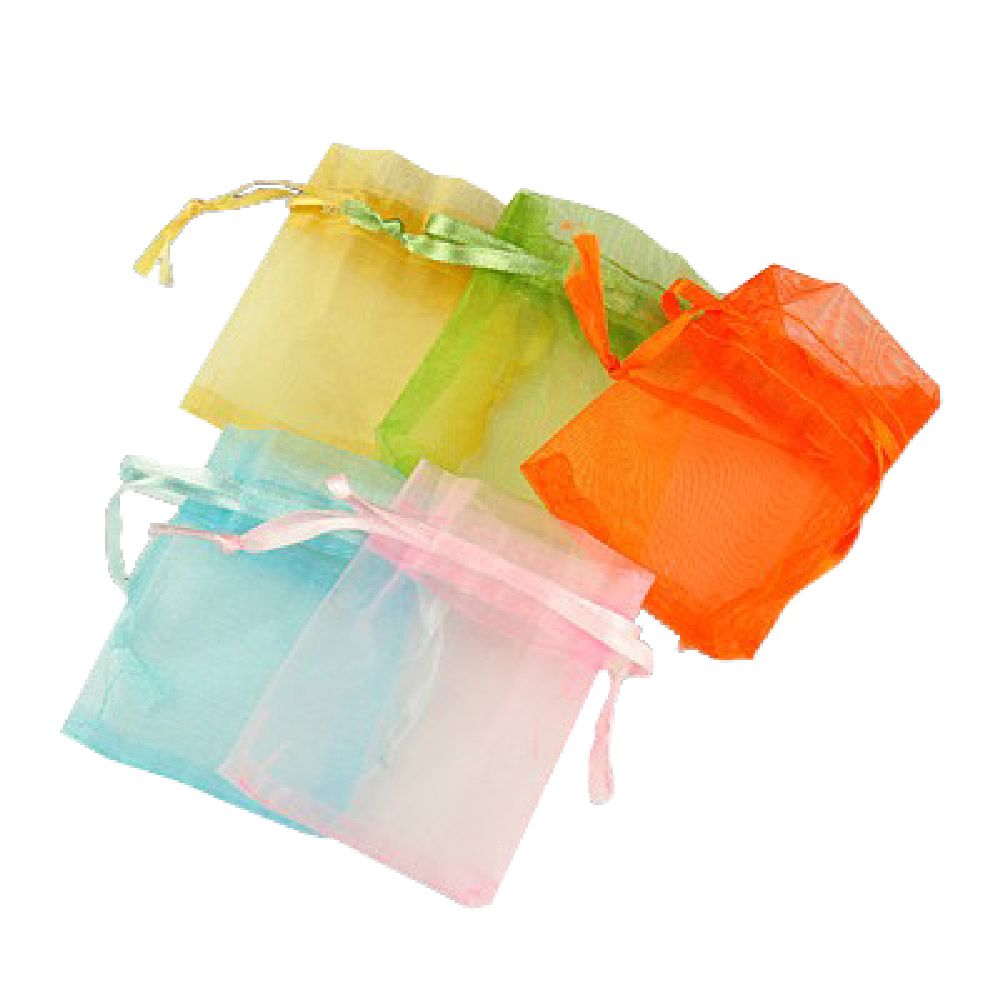 Organza Jewelry Gift Bag 50x70 mm assorted colors