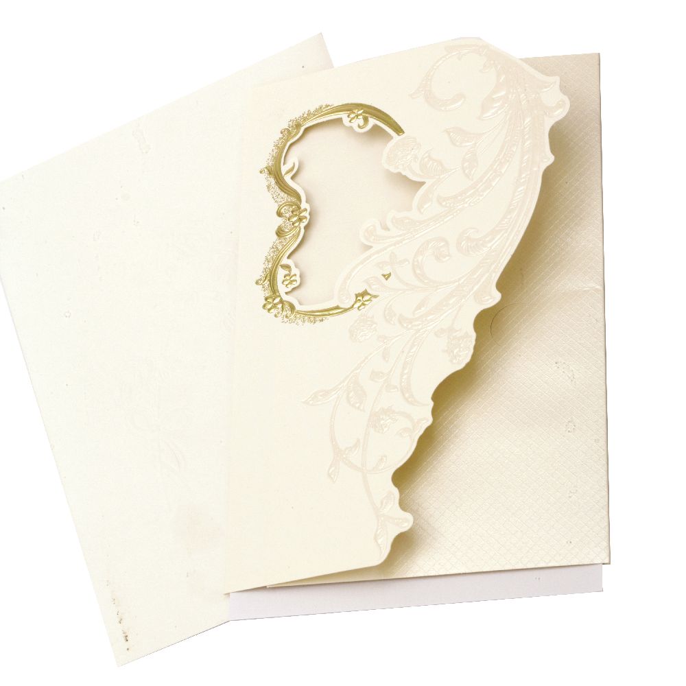 Card of flowers and heart 190x125 with envelope