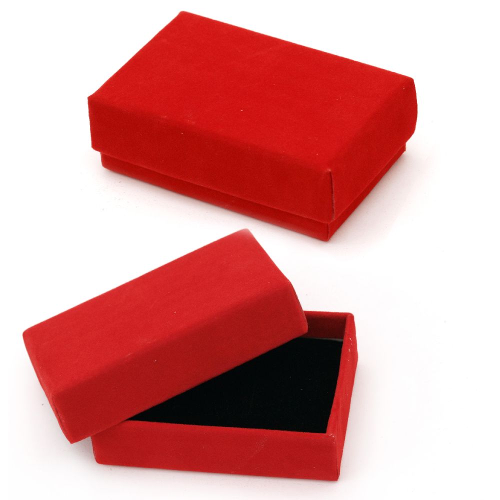 Κουτί δώρου για κόσμημα 70x90 mm βελούδινο κόκκινο