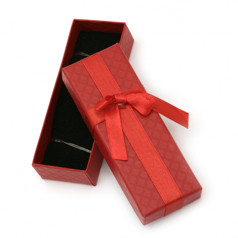 Luxury Jewelry Gift Box with Satin Ribbon, 40x120 mm, ASSORTED