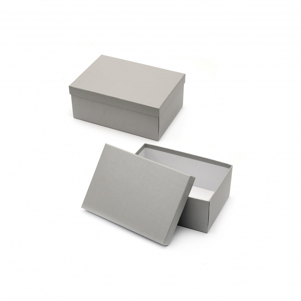 Rectangular Cardboard Gift Box,  18.5x12x7 cm, Gray