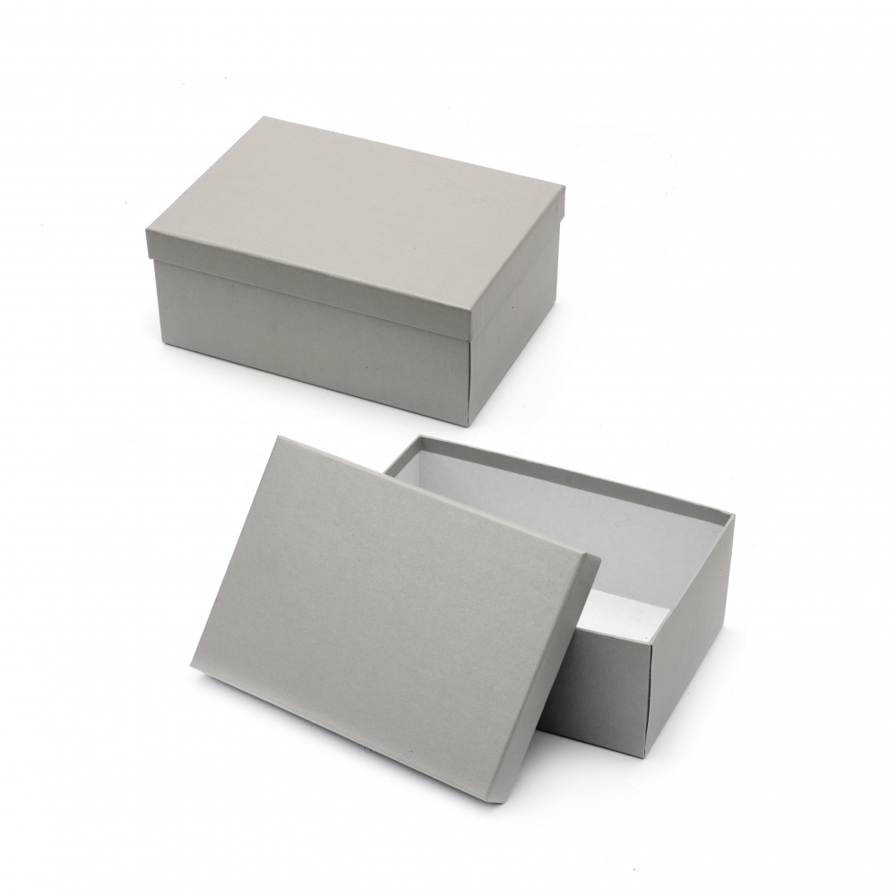 Cardboard Rectangular Gift Box for any Occasion, 22x16x9 cm, Gray