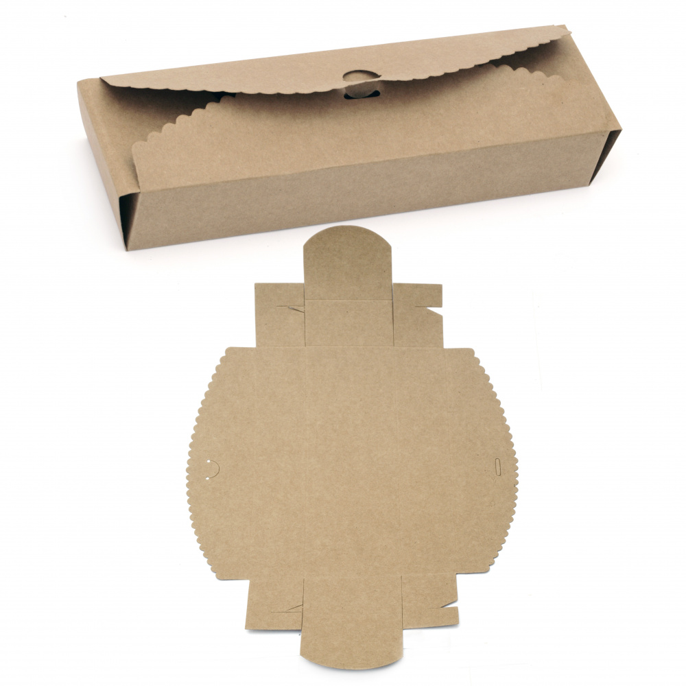 Кутия крафт картон сгъваема 23x7x4 см
