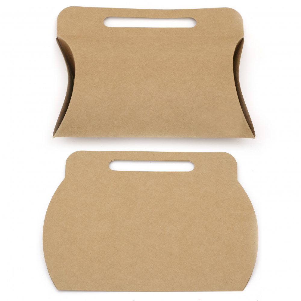 Kraft cardboard box folding 22x15.5x17.5x4.5 cm