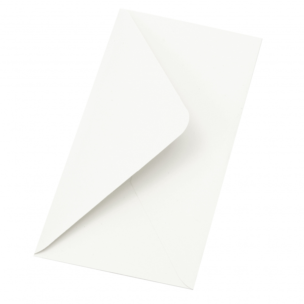 Card curved ribbon with pearl 220x105 mm white with envelope