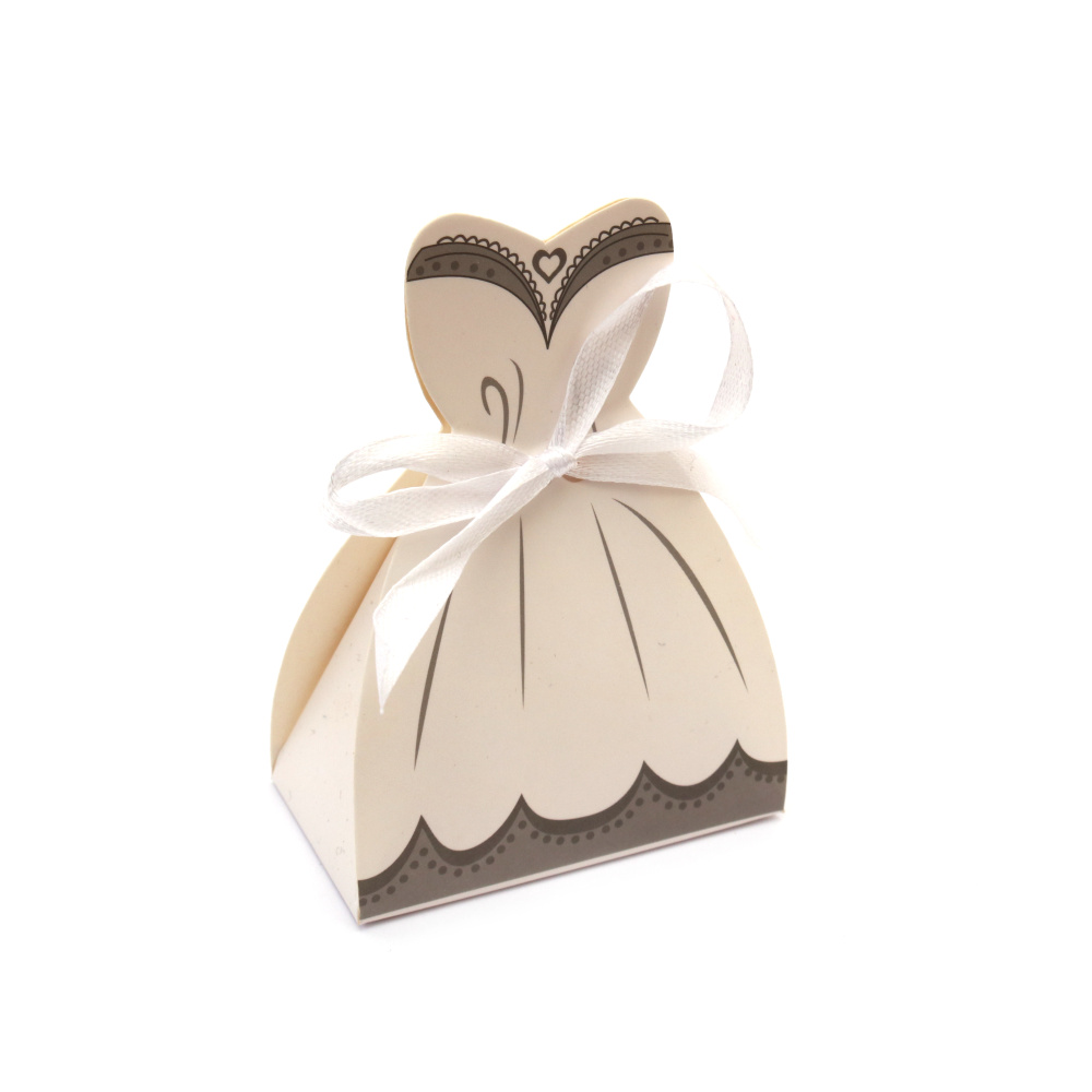 Cardboard Gift Box for Woman / Dress, 105x50x30 mm, White