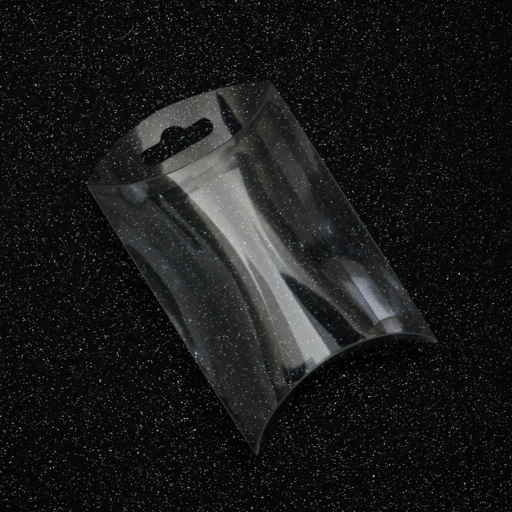 Cutie pliabilă din PVC transparent cu agățătoare 7x9~11,5x2,5 cm – ambalaj rezistent pentru bijuterii, accesorii și creații handmade