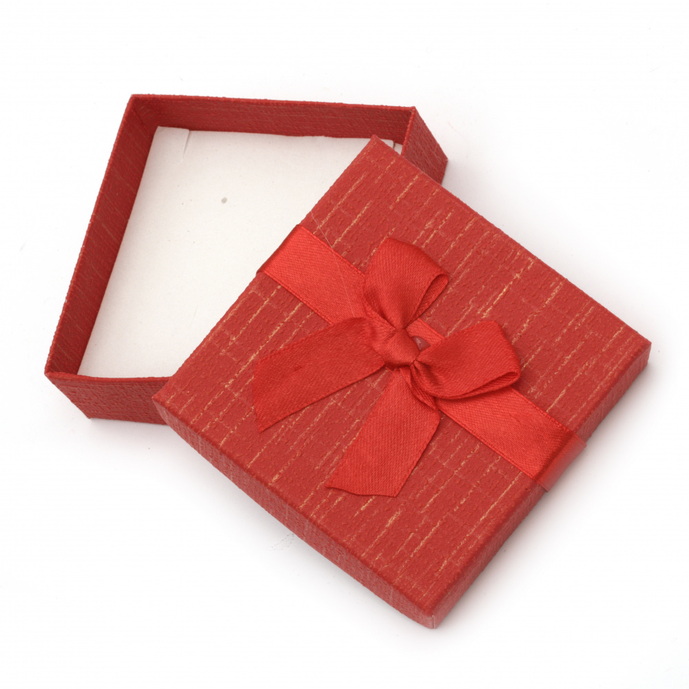 Square Cardboard Jewelry Gift Box, 90x90 mm, ASSORTED
