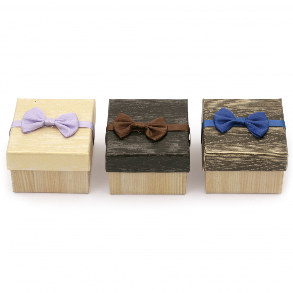 Cardboard Gift Box for Jewelry Packaging, 85x80x55 mm, ASSORTED