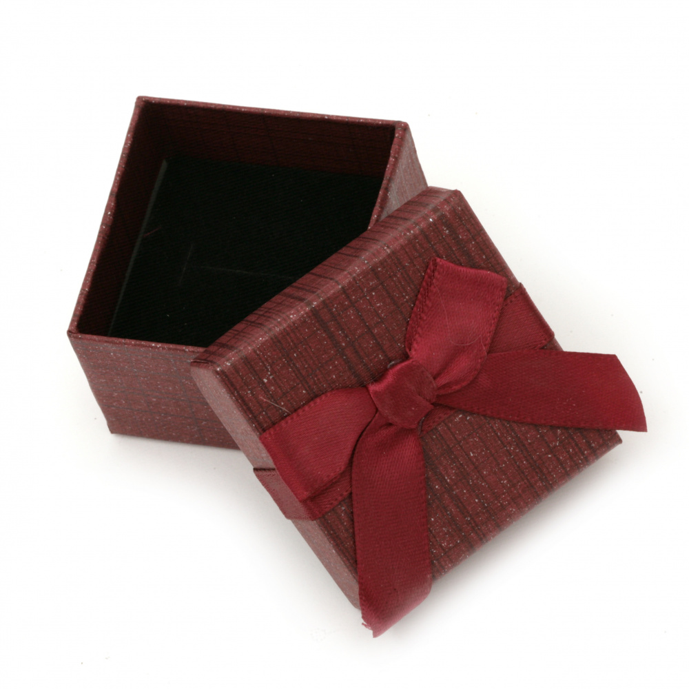 Small Cardboard Jewelry Gift Box, 50x50 mm, ASSORTED Colors