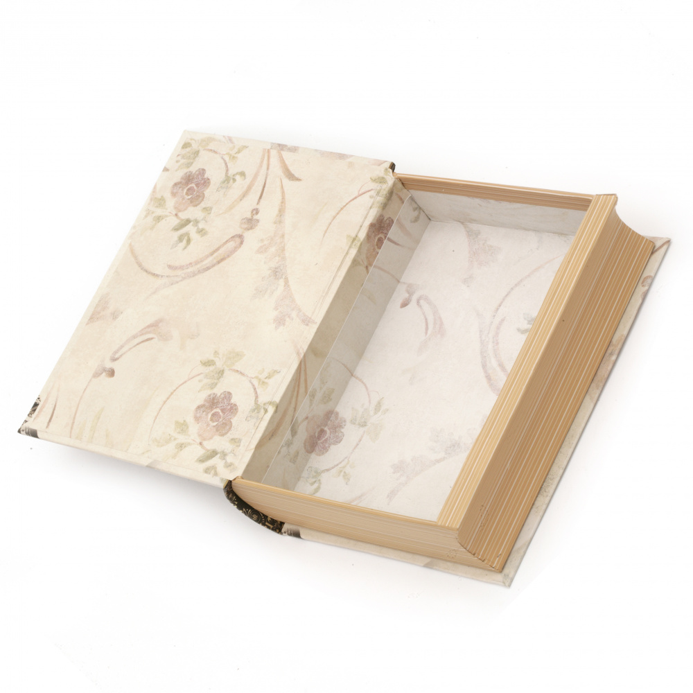 Cardboard Gift Box / Book with Vintage Design, 170x145x40 mm, ASSORTED