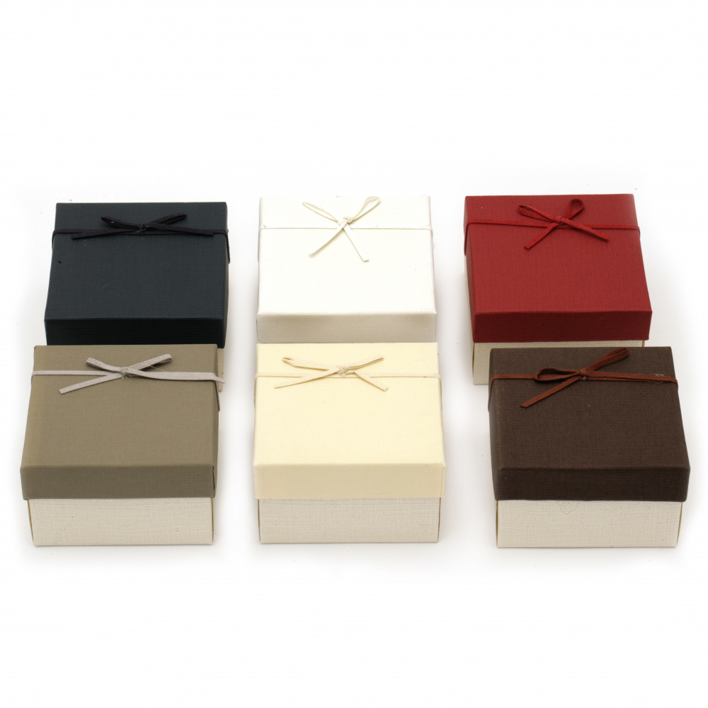 Cardboard Gift Box for Watch Packaging, 90x90x55 mm, ASSORTED