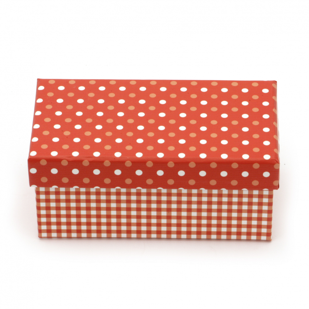 Rectangular Cardboard Gift Box FOLIA, Red, 13x7x5.5 cm