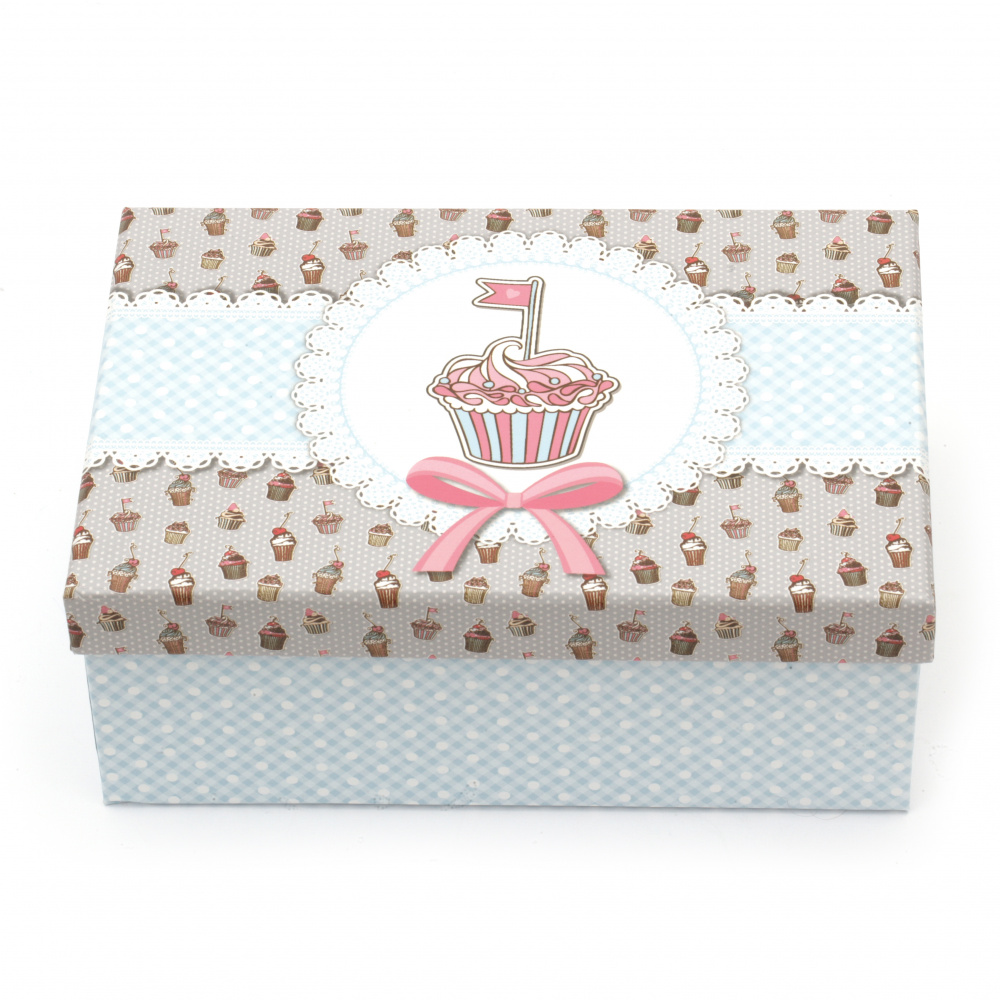 Rectangular Cardboard Gift Box FOLIA / Muffins, 18.5x12.5x7 cm