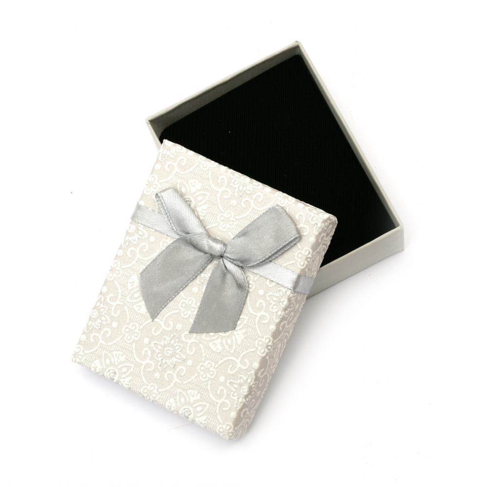 Stylish Jewelry Gift Box with Satin Ribbon, 70x90 mm, ASSORTED