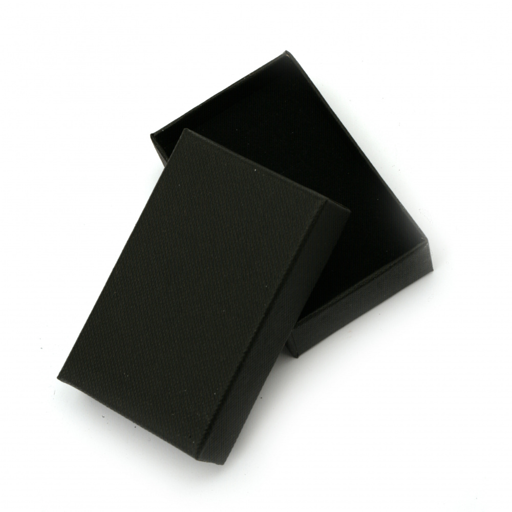Cardboard Jewelry Gift Box, 50x80 mm, Black