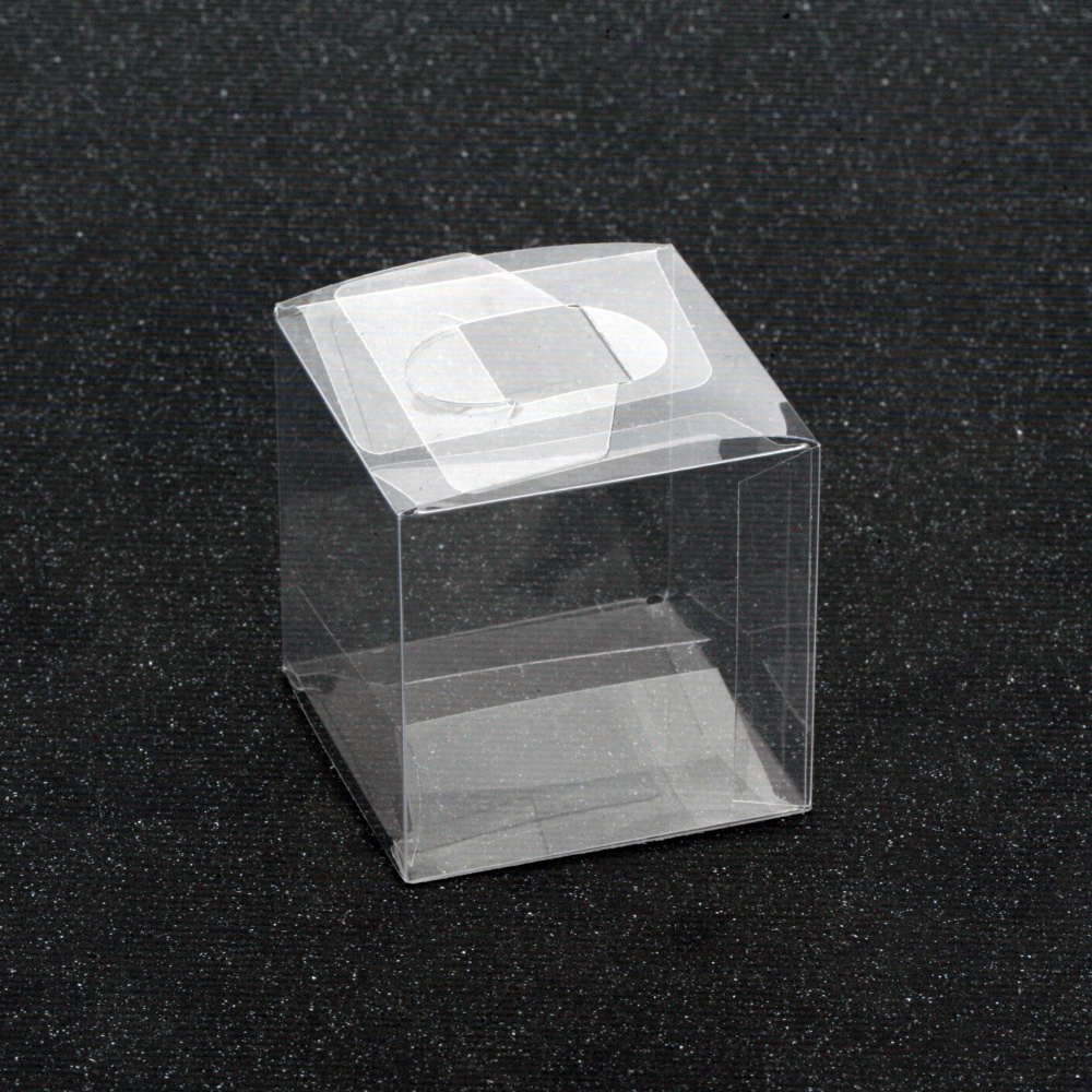 Κουτί δώρου PVC πτυσσόμενο 50x50x50 mm διάφανο