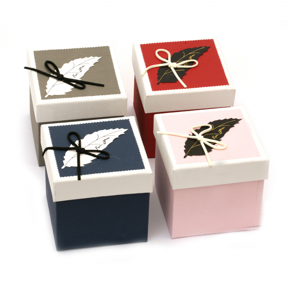 Elegant Cube-shaped Gift Box, 95 mm, ASSORTED