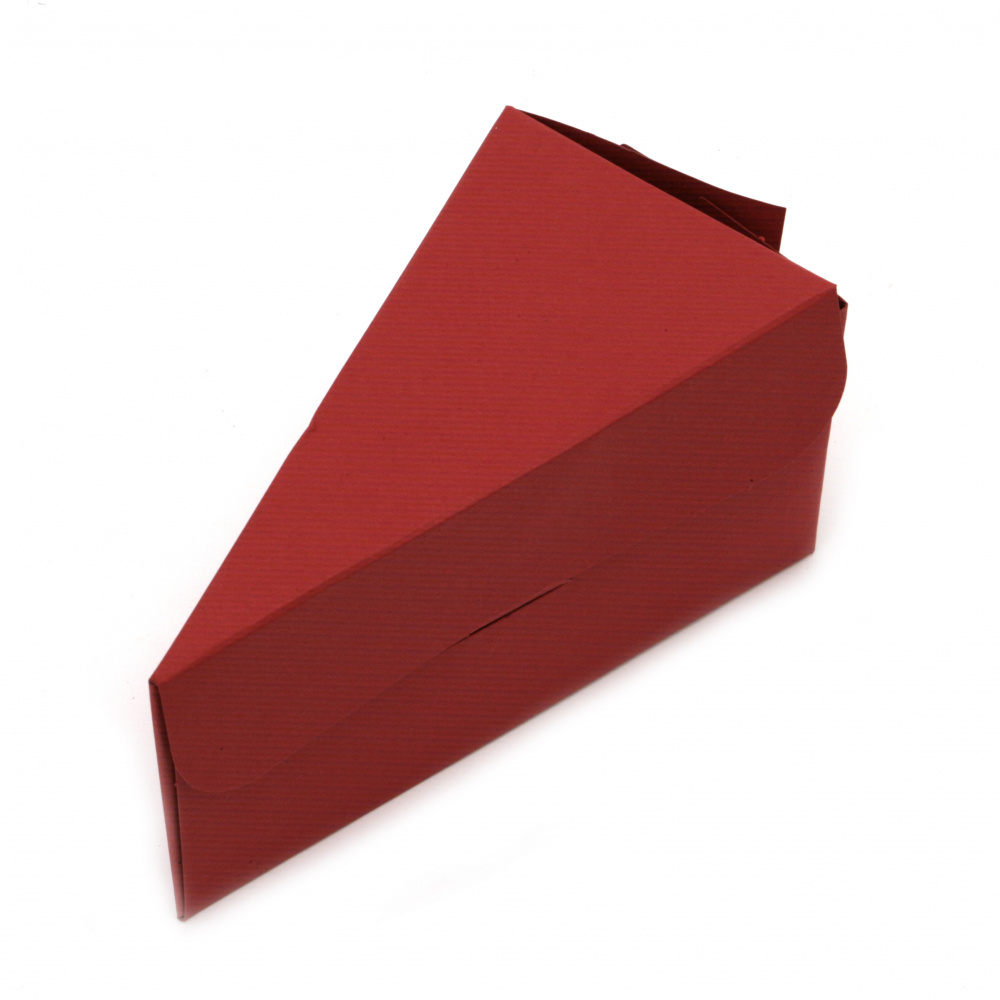 Cardboard Blank for Piece of Cake, 12x6.5x6 cm, Burgundy - 1 piece