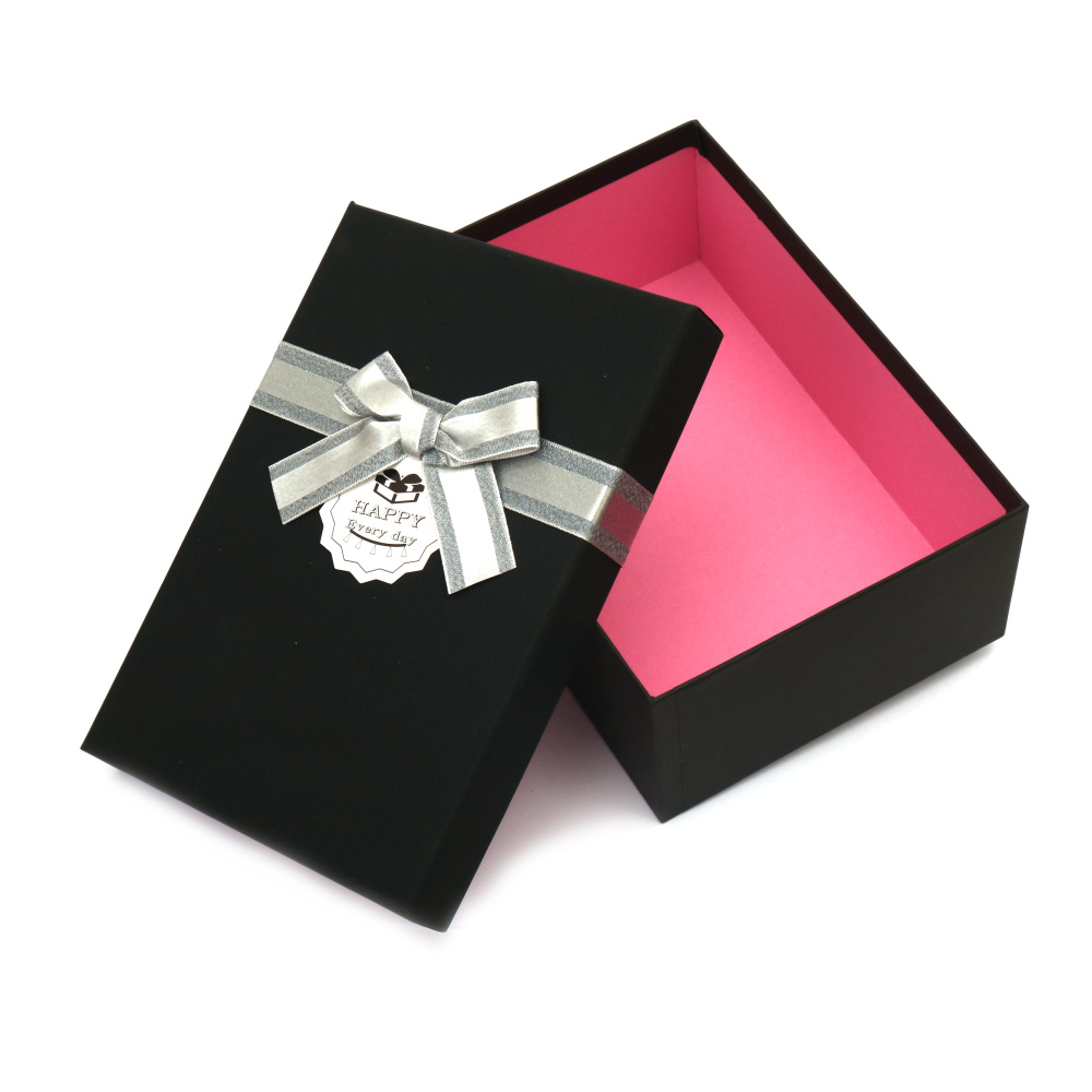 Stylish Gift Box with Ribbon Bow /  21x14x8 cm / ASSORTED